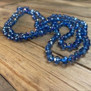 2/$25 5mm Montana Belle Crystal Beaded 60” Necklace